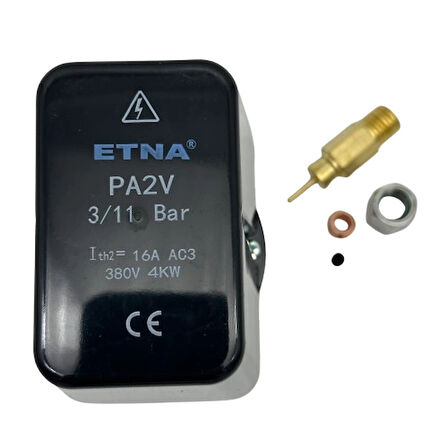 Etna Basınç Şalteri PA-2V 3Bar - 11Bar  380V 1/2
