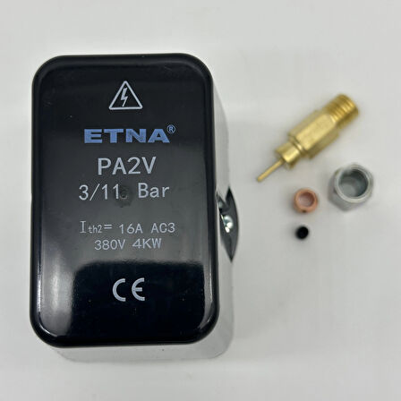 Etna Basınç Şalteri PA-2V 3Bar - 11Bar  380V 1/2