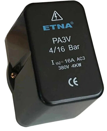 Etna Basınç Şalteri PA-3V 4Bar - 16Bar  380V 1/2