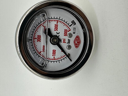 Manometre Gliserinli Arkadan Çıkışlı Q40 - 0 - 400 Bar 1/8 A Tipi