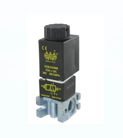 Waircom Pnömatik Valf 1/8 - 2/2 BY N. K. 12V/24V/110V/220V