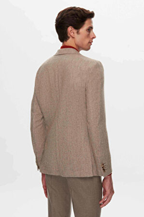 Ds Damat Slim Fit Vizon Armürlü Kumaş Ceket 3HF04LE014361