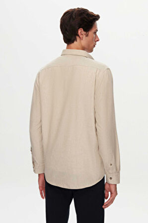 Ds Damat Comfort Bej Düz Gömlek 3HC02HD312651