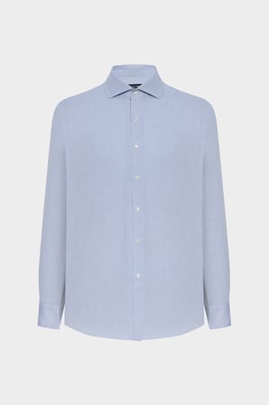 Ds Damat Slim Fit Saks Mavi Pötikare Gömlek