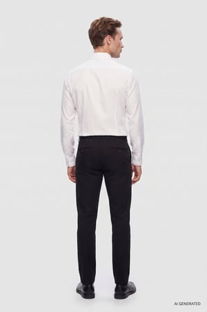 Ds Damat Slim Fit Beyaz Düz Gömlek