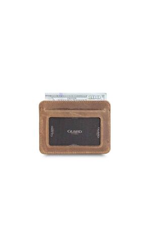 Guard Dikey Crazy Taba Hakiki Deri Kartlık Erkek / Kadın P5171