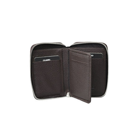 Guard Fermuarlı Kahve Hakiki Deri Erkek Cüzdan P799