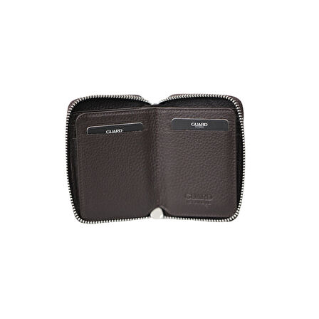 Guard Fermuarlı Kahve Hakiki Deri Erkek Cüzdan P799