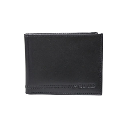 Guard Temi Siyah Klasik Hakiki Deri Erkek Cüzdanı P171