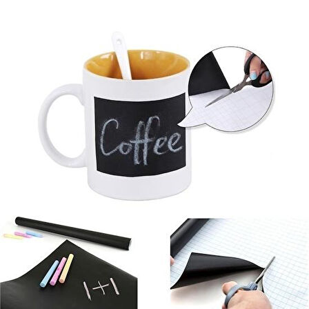 OLLEVRA Sticker Rulo Yapışkanlı Çocuk Yazı Yazma Tahtası Yazı Yazma Sticker