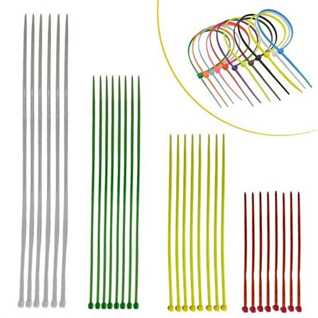 OLLEVRA 30 Parça Plastik Kablo Kelepçe Seti Kablo Düzenleyici Bağlama Bantları