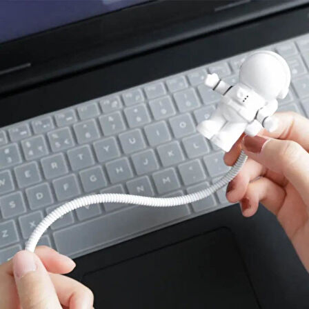OLLEVRA USB Astronot Gece Lambası, Masa Lambası, Kitap Okuma Lambası Klavye Işığı