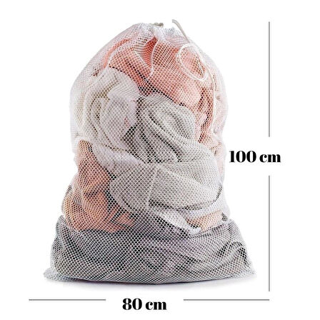 OLLEVRA Büyük Boy File Çamaşır Torbası 80x100 cm | Hassas Yıkama Filesi | Yorgan, Perde, Nevresim Yıkama Torbası