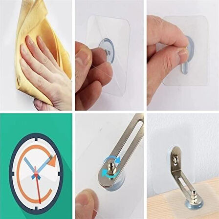 OLLEVRA Deprem İçin Ultra Dayanıklı Çivisiz Duvarı Delmeden Ayarlanabilir Eşya Sabitleyici Aparat