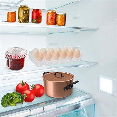 OLLEVRA 12li Şeffaf Kapaklı Kilitli Yumurta Saklama Kabı Kutusu Aparatı