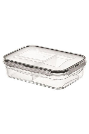 OLLEVRA 3 Bölmeli Kilitli Kapaklı 1 Litre Erzak Saklama Kabı LC-510