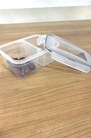 OLLEVRA 2 Bölmeli 0,45+0,45 Litre Kilitli Kapaklı Erzak Saklama Kabı LC-524