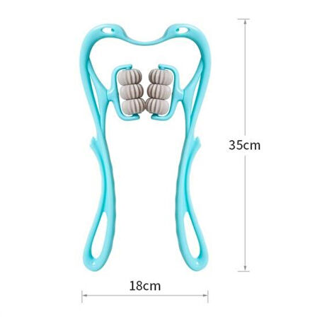 OLLEVRA Çok Fonksiyonlu Manuel Altı Tekerlekli Boyun Masaj Aleti