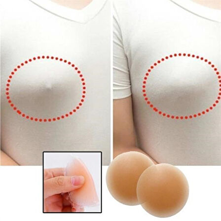 OLLEVRA Silikon Göğüs Ucu Kapatıcı Gizleyici Bant Aparat Nipple Pad