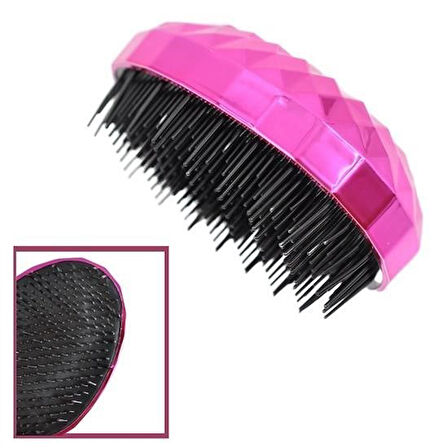 OLLEVRA Neon Pembe Düzleştirici Tarak Geniş Aralıklı Her Saç Tipine Uygun Fırçalı Saç Düzleştirici