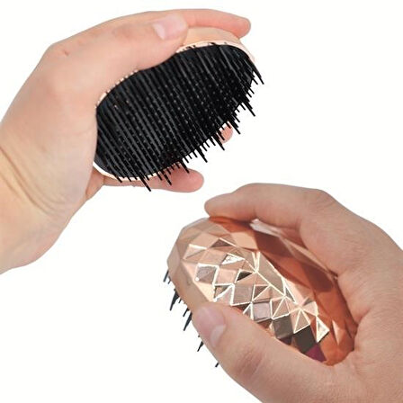 OLLEVRA Rose Gold Saç Düzleştirici Tarak Geniş Aralıklı Her Saç Tipine Uygun Fırçalı Saç Düzleştirici