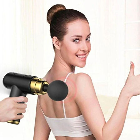 OLLEVRA 4 Başlıklı USB Şarj Olabilen Masaj Tabancası