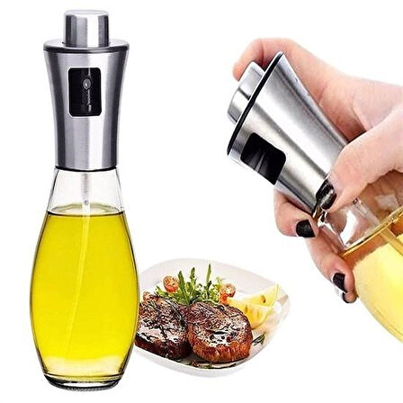 OLLEVRA Çok Amaçlı Spreyli Sızdırmaz Cam Şişe Yağdanlık Limon Sirke Sos Püskürtücü Dağıtıcı Sprey