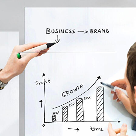 OLLEVRA Silinebilir Kalemli Sticker Duvara Yapışabilen Yazı Tahtası 60x100 cm