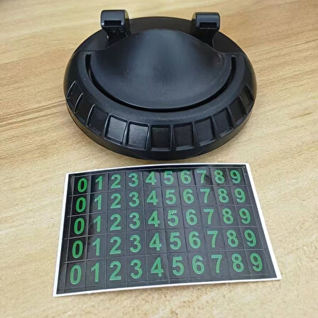 OLLEVRA Numaratörlü Araç İçi Telefon Tutucu Plastik Aparat Güçlü Yapışkanlı 360 Derece Dönebilen Su Geçirmez