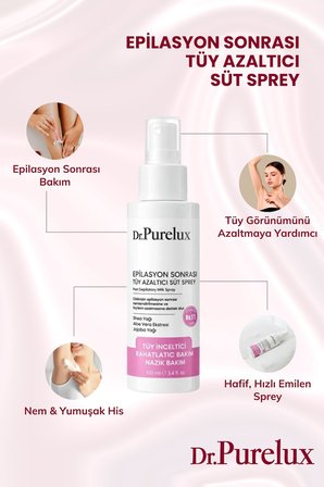 Epilasyon Sonrası Tüy Azaltıcı & Tüy Süt Sprey – Rahatlatıcı Hassas Bakım 100 ml