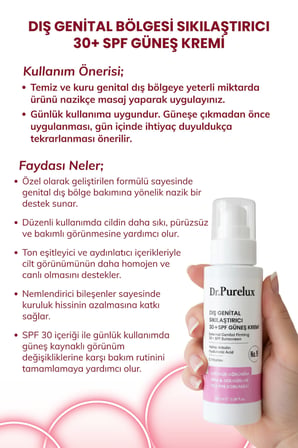 Genital Bölge Sıkılaştırıcı, Anti-Aging 30 +Spf Güneş Bakım Kremi | Ton Eşitleyici & Aydınlatıcı