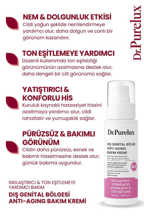 Genital (intim) Özel Bölge Anti-Aging Bakım Kremi | Sıkılaştırıcı & Ton Eşitleyici Krem