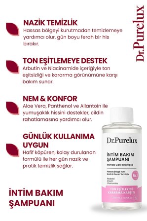 İntim Bölge İçin Arbutin & Niacinamide Ton Eşitlemeye Yardımcı ve Kararma Karşıtı Yıkama Şampuanı