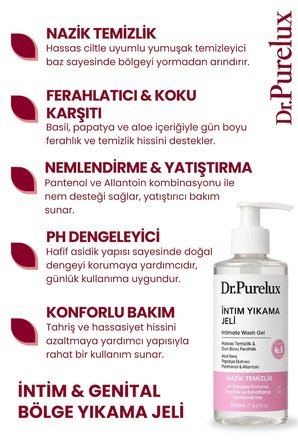 İntim Yıkama Jeli – Hassas Bölge İçin Yatıştırıcı, Ph Koruma, Nazik ve Dengeli Temizlik