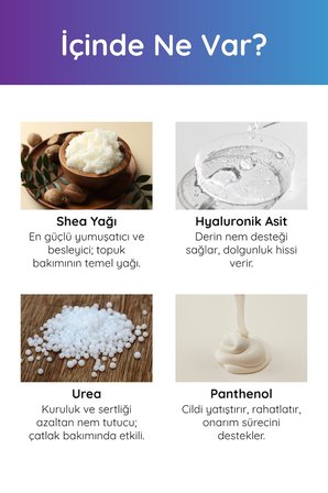 Topuk Çatlak Kremi – Shea Yağı & Hyaluronik Asit İçerikli Yoğun Nemlendirici Bakım Kremi 100 ml