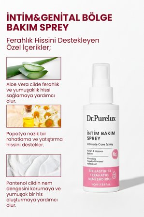 Genital Bölge Sıkılaştırıcı, Koku Giderici, , Akıntı Ve Mantar Karşıtı İntim Sprey 100 ml