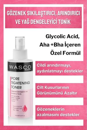 Gözenek Sıkılaştırıcı, Arındırıcı Ve Yağ Dengeleyici Tonik 150 Ml Glycolic Acid, Aha + Bha