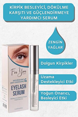 Kirpik Besleyici, Dökülme Karşıtı ve Güçlendirmeye Yardımcı Serum