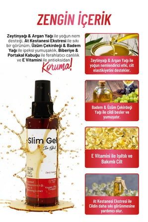 Slim Oil – Bitkisel Yağ Karışımı ile Sıkılaştırıcı, Nemlendirici Pürüzsüzleştirici Vücut Bakım Yağı