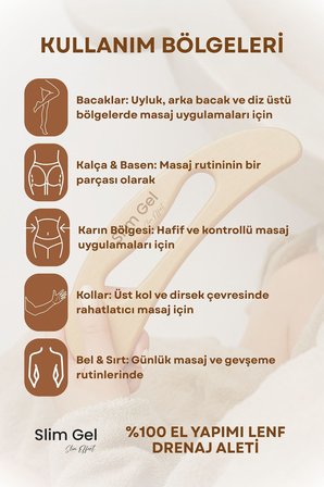  Doğal Ahşap El Yapımı Lenf Masaj Aleti | Selülit Karşıtı Ahşap Masaj Aleti