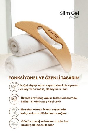  Doğal Ahşap El Yapımı Lenf Masaj Aleti | Selülit Karşıtı Ahşap Masaj Aleti