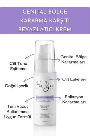Genital Bölge Kararma Karşıtı(Koltuk altı,Diz,Dirsek ve Dış Genital)Renk Eşitleyici-Beyazlatıcı Krem