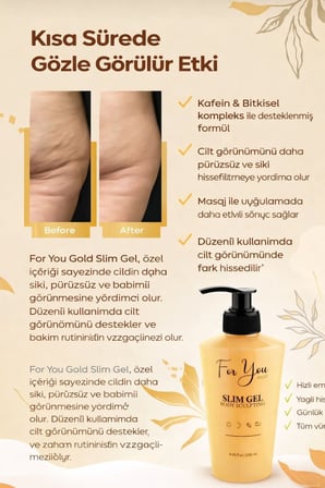 Selülit, Çatlak Gidermeye Yardımcı Ve Sıkılaştırıcı Slim Jel, Selülit Kremi (2X250 ML)