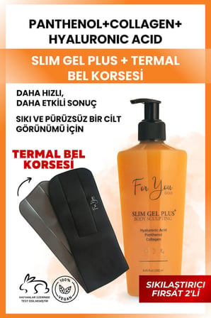 Sıkılaştırıcı, Bölgesel İncelme, Selülit Ve Çatlak Karşıtı, Slim Jel Plus& Termal Bel Korsesi