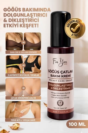 Göğüs Dolgunlaştırıcı Çatlak Bakım Kremi l Dikleştirici & Dolgun Görünüm Destekleyici 100 ml