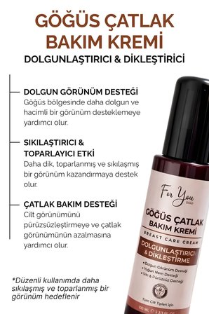 Göğüs Dolgunlaştırıcı Çatlak Bakım Kremi l Dikleştirici & Dolgun Görünüm Destekleyici 100 ml