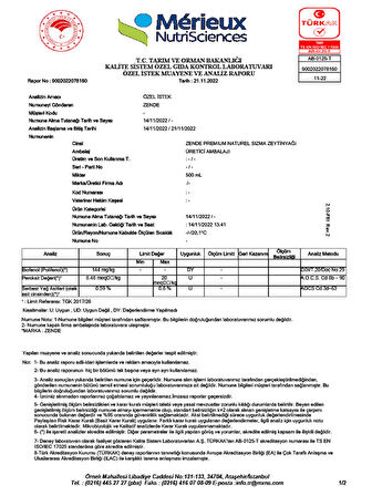 ZENDE Premium - Yüksek Polifenol 500 ml | Erken Hasat Soğuk Sıkım Natürel Sızma Zeytinyağı