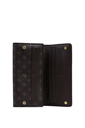 Pierre Cardin Monogram Kahve Kadın Portföy & Clutch Çanta 06PC23Y704-MN