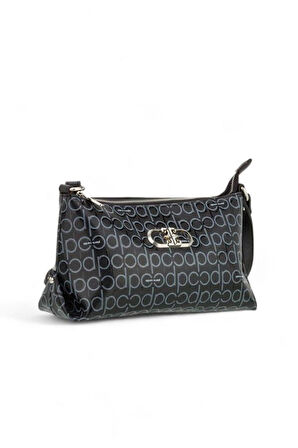 Pierre Cardin Monogram Siyah Kadın Çapraz Askılı Çanta 05PC24Y505-PMN