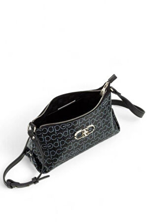 Pierre Cardin Monogram Siyah Kadın Çapraz Askılı Çanta 05PC24Y505-PMN